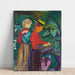 Reproductie van het schilderij Meisjes die bloemen water geven (The Linde Frieze) - Edvard Munch