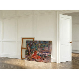 Fillette au pied d'un arbre - Pierre-Auguste Renoir | Reproduction Tableau Décoration murale affiche copie