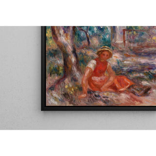 Fillette au pied d'un arbre - Pierre-Auguste Renoir | Reproduction Tableau Décoration murale affiche copie