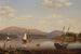 eiland Bar en bergen van Mont Desert vanaf Somes Settlement - Fitz Henry Lane — weergave van het kunstwerk