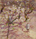 Flower Painting at Giverny - Theodore Robinson — artwork view