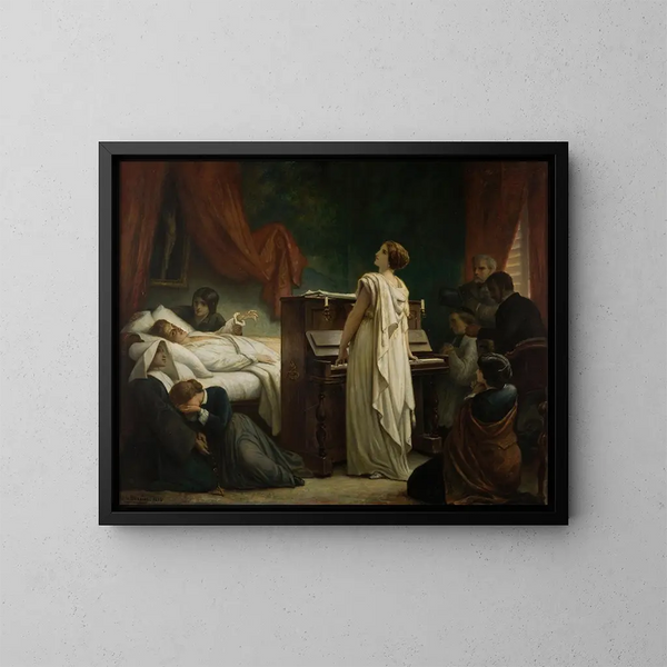 Death of Chopin - Félix-Joseph Barrias — framed artwork on a wall