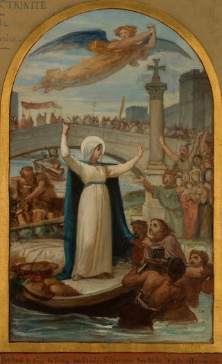 FlixJoseph Barrias - Sainte Genevive ravitaille la Ville affame pendant le sige de Paris par Clovis.webp