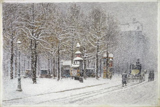 Flix Brard - La rue Gassendi lavenue du Maine et la rue des Palntes sous la neige en Fvrier 1916.webp