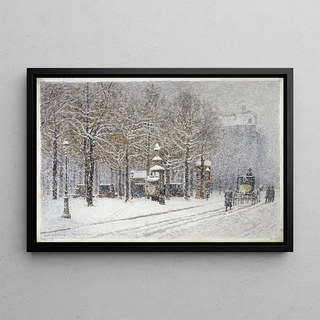 Flix Brard - La rue Gassendi lavenue du Maine et la rue des Palntes sous la neige en Fvrier 1916.webp