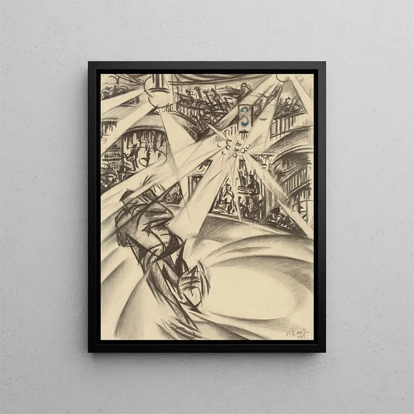 La Patineuse The skater - Félix Del Marle — framed artwork on a wall