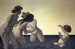 Drie vrouwen en een klein meisje dat in het water speelt - Félix Vallotton — weergave van het kunstwerk