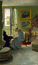 Woman writing in an interior - Félix Vallotton — artwork view