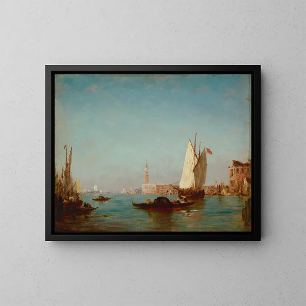 Bassin de Saint-Marc - Félix Ziem — framed artwork on a wall