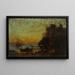 Boot en zeilboten bij zonsondergang Aan de achterzijde Marine - Félix Ziem — ingelijst kunstwerk aan de muur