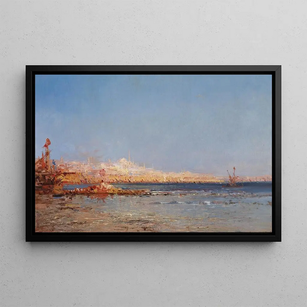View of Constantinople - Félix Ziem — framed artwork on a wall