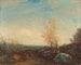 Hert in het Fontainebleau-bos in Félix Ziem — weergave van het kunstwerk