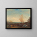 Hert in het Fontainebleau-bos in Félix Ziem — ingelijst kunstwerk aan de muur