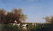 van wilde paarden in de Camargue - Félix Ziem — weergave van het kunstwerk