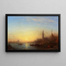 Zonsondergang aan de Esclavons-kade in Venetië - Félix Ziem — ingelijst kunstwerk aan de muur