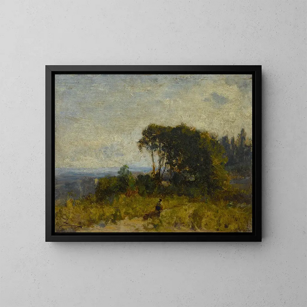 Environs of Barbizon - Félix Ziem — framed artwork on a wall