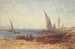 van vissers en boten aan de waterkant - Félix Ziem — weergave van het kunstwerk