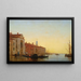 Gondole die de ingang van het Groot Kanaal passeert - Félix Ziem — ingelijst kunstwerk aan de muur
