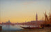 Gondoles in het Grote Bassin in Venetië - Félix Ziem — weergave van het kunstwerk