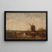 Hollandse Schilderij, de molen - Félix Ziem — ingelijst kunstwerk aan de muur