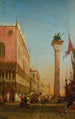 La Colonne du Lion de Saint Marc sur le Môle - Félix Ziem — weergave van het kunstwerk