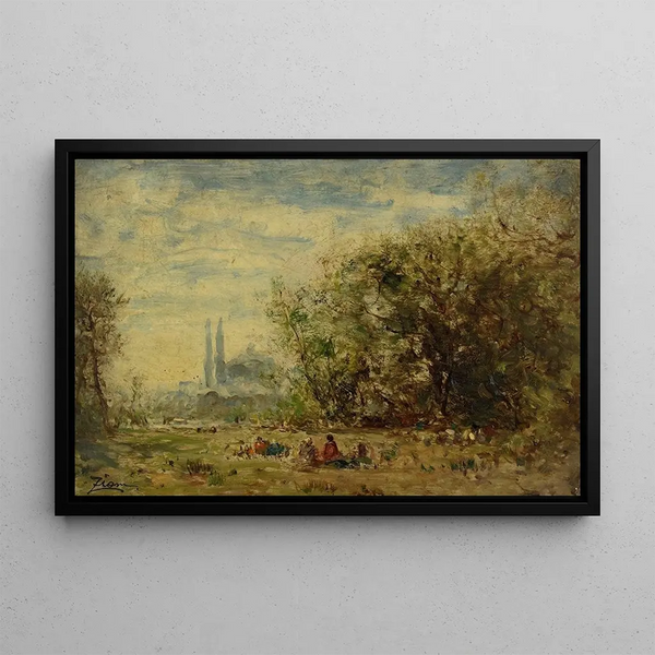 De zoete wateren van Azië rond Constantinopel - Félix Ziem — ingelijst kunstwerk aan de muur