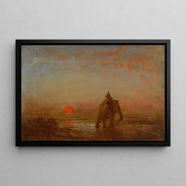Elephant - Félix Ziem — framed artwork on a wall