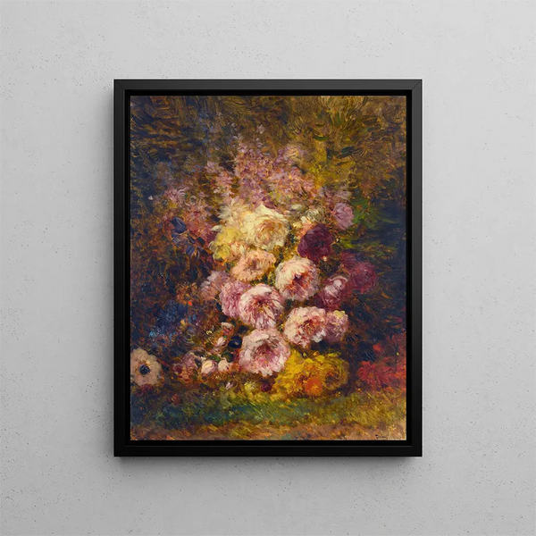 Pioenen - Félix Ziem — ingelijst kunstwerk aan de muur