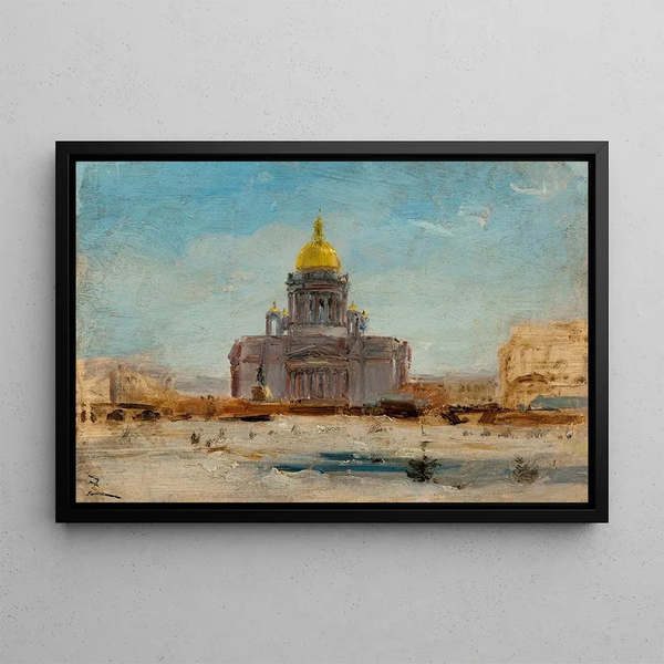 Sint-Petersburg Sint-Isaac - Félix Ziem — ingelijst kunstwerk aan de muur