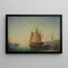 van Félix Ziem's Schilderij Pêcheur et gondoles dans le bassin — ingelijst kunstwerk aan de muur