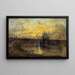 Draaiende rivier - Félix Ziem — ingelijst kunstwerk aan de muur