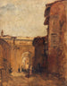 Een straat in Florence - Félix Ziem — weergave van het kunstwerk