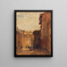 Een straat in Florence - Félix Ziem — ingelijst kunstwerk aan de muur