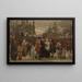 van een schilderij van een doop in Vlaanderen uit de 18e eeuw, studie - Félix de Vigne — ingelijst kunstwerk aan de muur