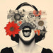 Reproductie van het schilderij Floraison d'Émotions | Artistiek collage