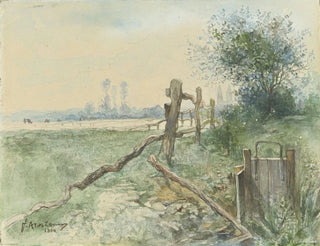 Floris Arntzenius - Weidelandschap met sloot.webp