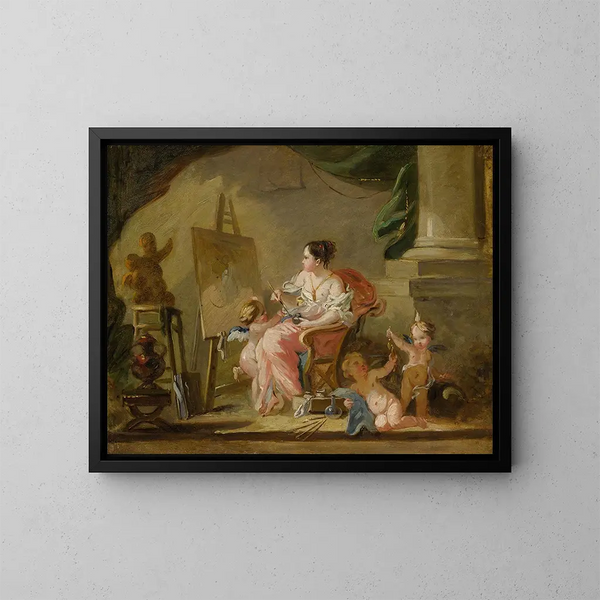 An Allegory of Painting - School of François Boucher — framed artwork on a wall