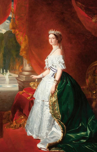 Follower Of Franz Xaver Winterhalter - Portrait en pied de limpratrice Eugnie.webp