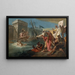 Horatius Coclès die Rome verdedigt tegen de Etrusken - School van Giovanni Battista Tiepolo — ingelijst kunstwerk aan de muur