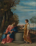 Jezus en de vrouw van Samaria - School van Guido Reni — weergave van het kunstwerk