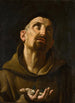Saint Didacus d'Alcalá tenant des boutons de rose - Ecole de Guido Reni — weergave van het kunstwerk