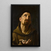 Saint Didacus d'Alcalá tenant des boutons de rose - Ecole de Guido Reni — ingelijst kunstwerk aan de muur