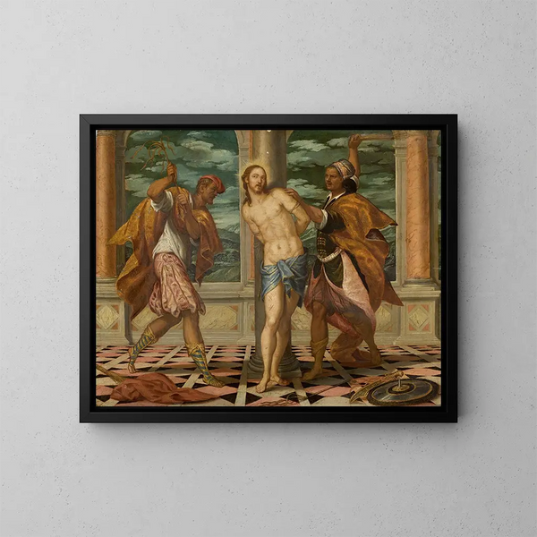 La Flagellatie - School van Paolo Veronese — ingelijst kunstwerk aan de muur