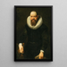 Portret van een man - School van Antoine van Dyck — ingelijst kunstwerk aan de muur