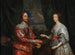 portret van koning Charles I en koningin Marie Henriette - School van Antoine van Dyck — weergave van het kunstwerk