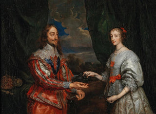 Follower of Anthony van Dyck - Portrait of King Charles I and Queen Maria Henrietta.webp