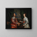 portret van koning Charles I en koningin Marie Henriette - School van Antoine van Dyck — ingelijst kunstwerk aan de muur