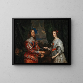 Follower of Anthony van Dyck - Portrait of King Charles I and Queen Maria Henrietta.webp