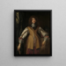 Portret van Rupert 1619-1682 Prins en graaf van de Palts aan de Rijn en hertog van Cumberland in gevechtskleding - School van Antoine van Dyck — ingelijst kunstwerk aan de muur