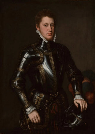 Follower of Antonis Mor - Portrait of a Man in Armor.webp